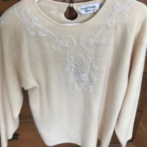 Marisa Christina classics beautiful sweater with pearls